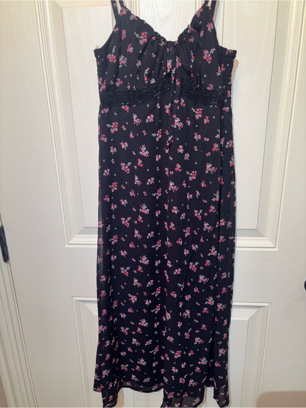 No Boundaries Black Floral Tank Dress